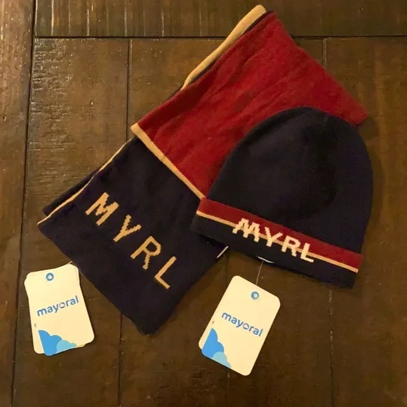 MAYORAL Boys hat and scarf set size 4T Brand New - Picture 9 of 9